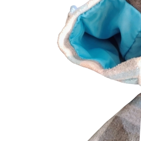 ARIZONA Size Large Plaid Double-Breasted Women's Coat Peacoat Blue & Gray Warm - Picture 11 of 16